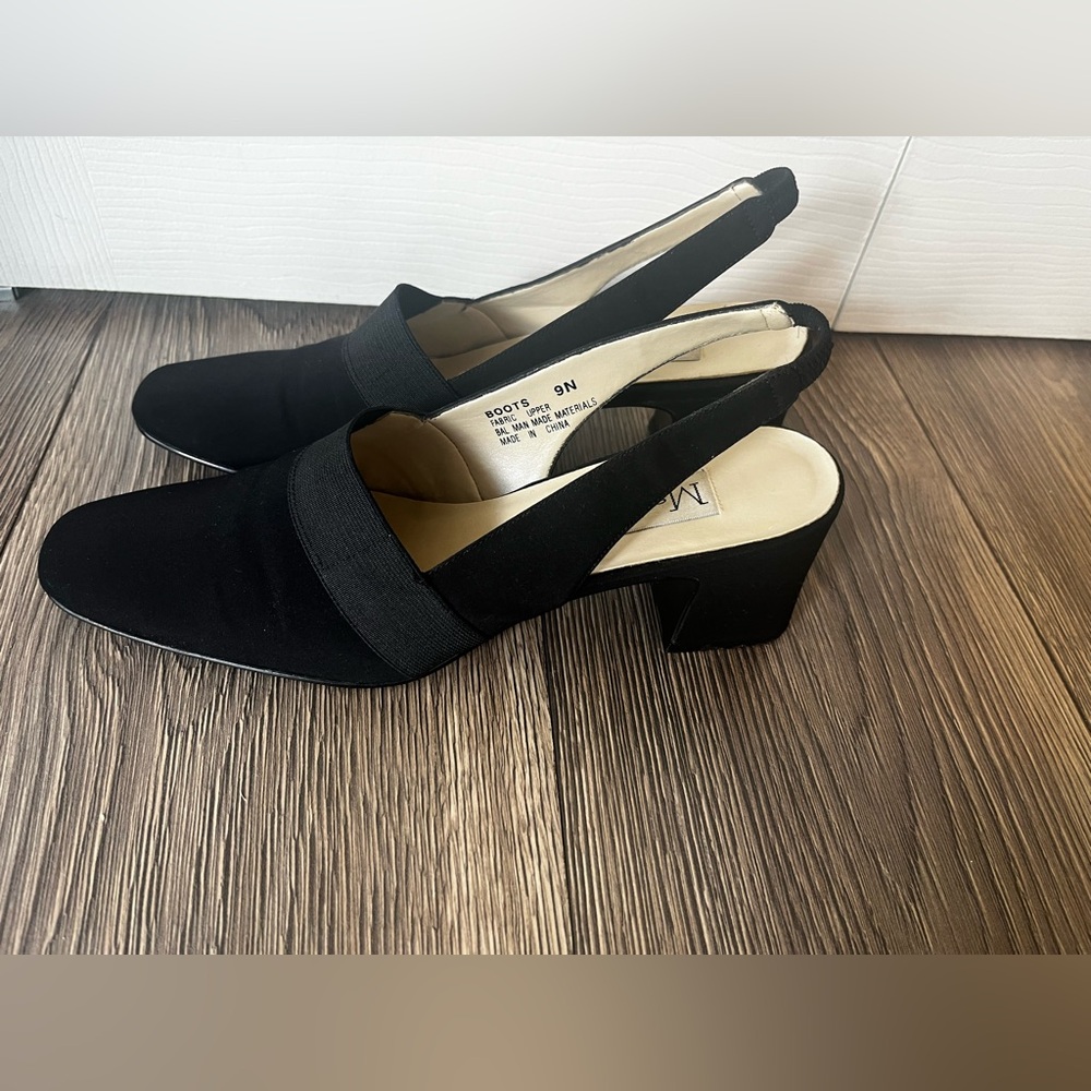 Stuart Madeline boots slingback heels shoes size 9